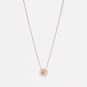 Coach Gold Necklace with Circular Pendant